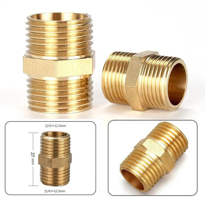 Brass Pipe Adapter for Air Line Air Tool Connector Fittings (1/4 inch)