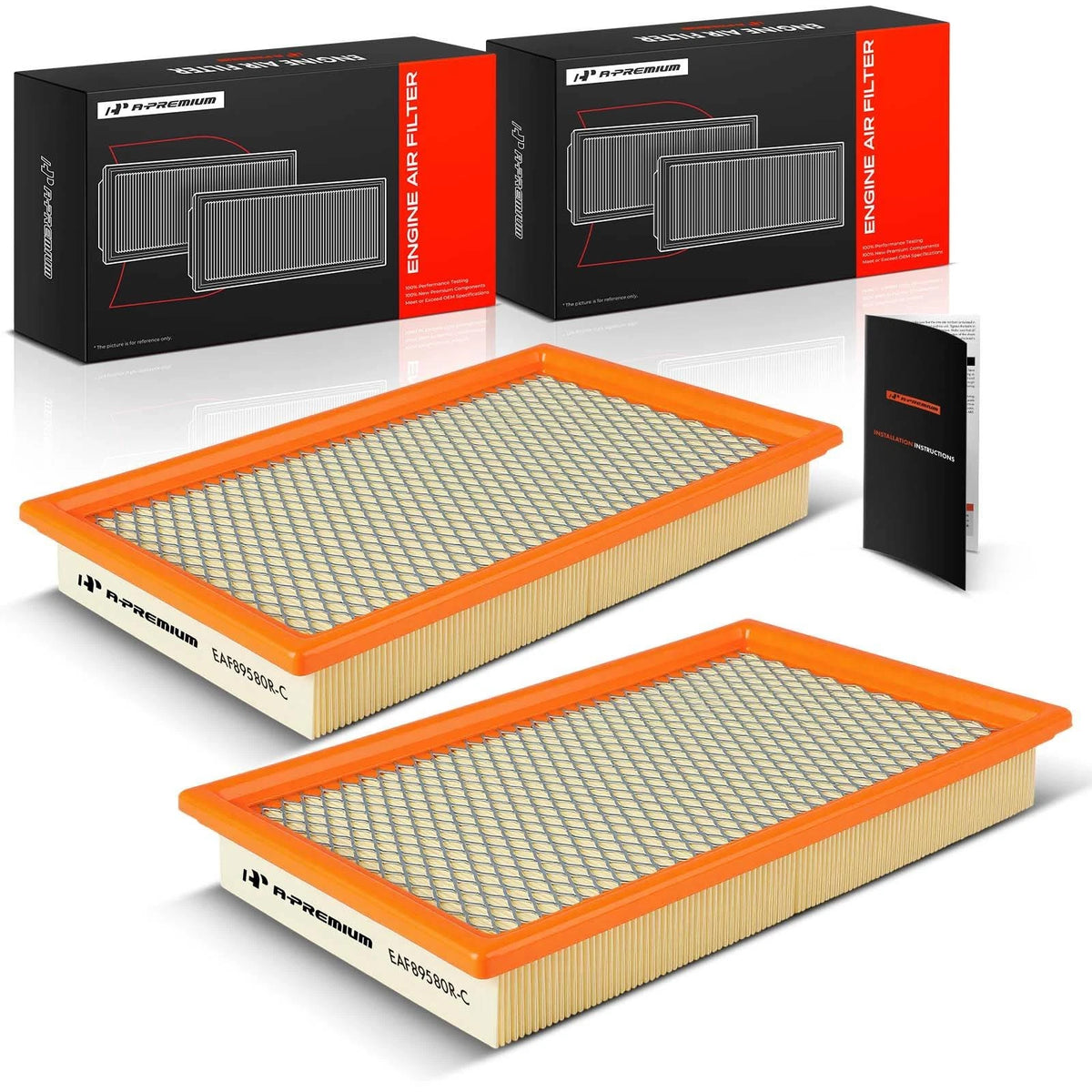 2X Engine Air Filter for Ford F-150 F-250 F-350 Super Duty (1999–2003) XL3Z9601AA, CA8958