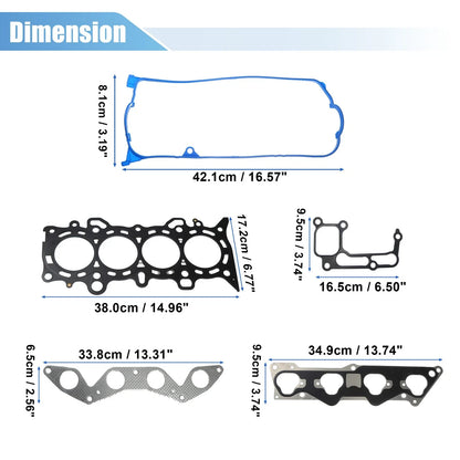 Set of 1 Engine Cylinder Head Gasket for Honda Civic (2001–2005) Metal