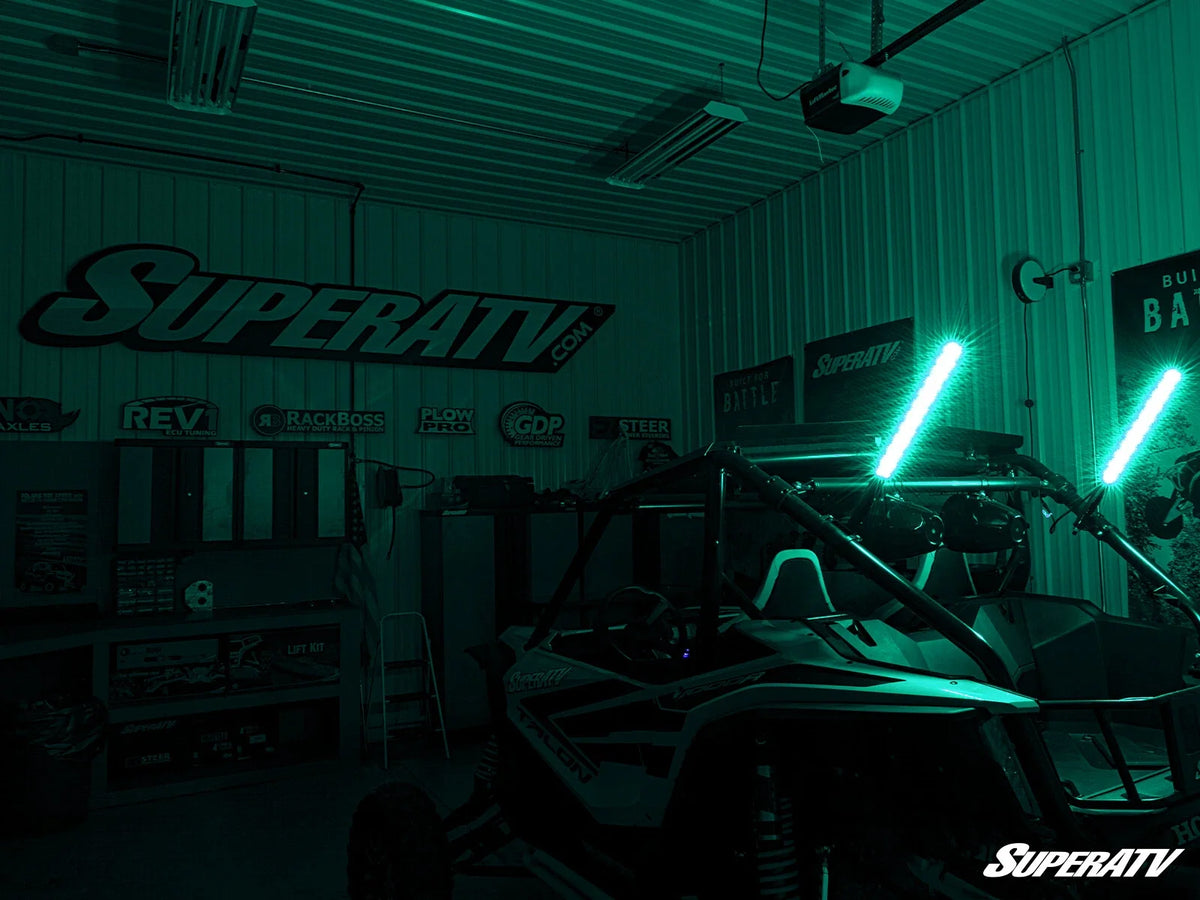 Set of 2 RGB LED Whip Lights for SuperATV (2015–2023)