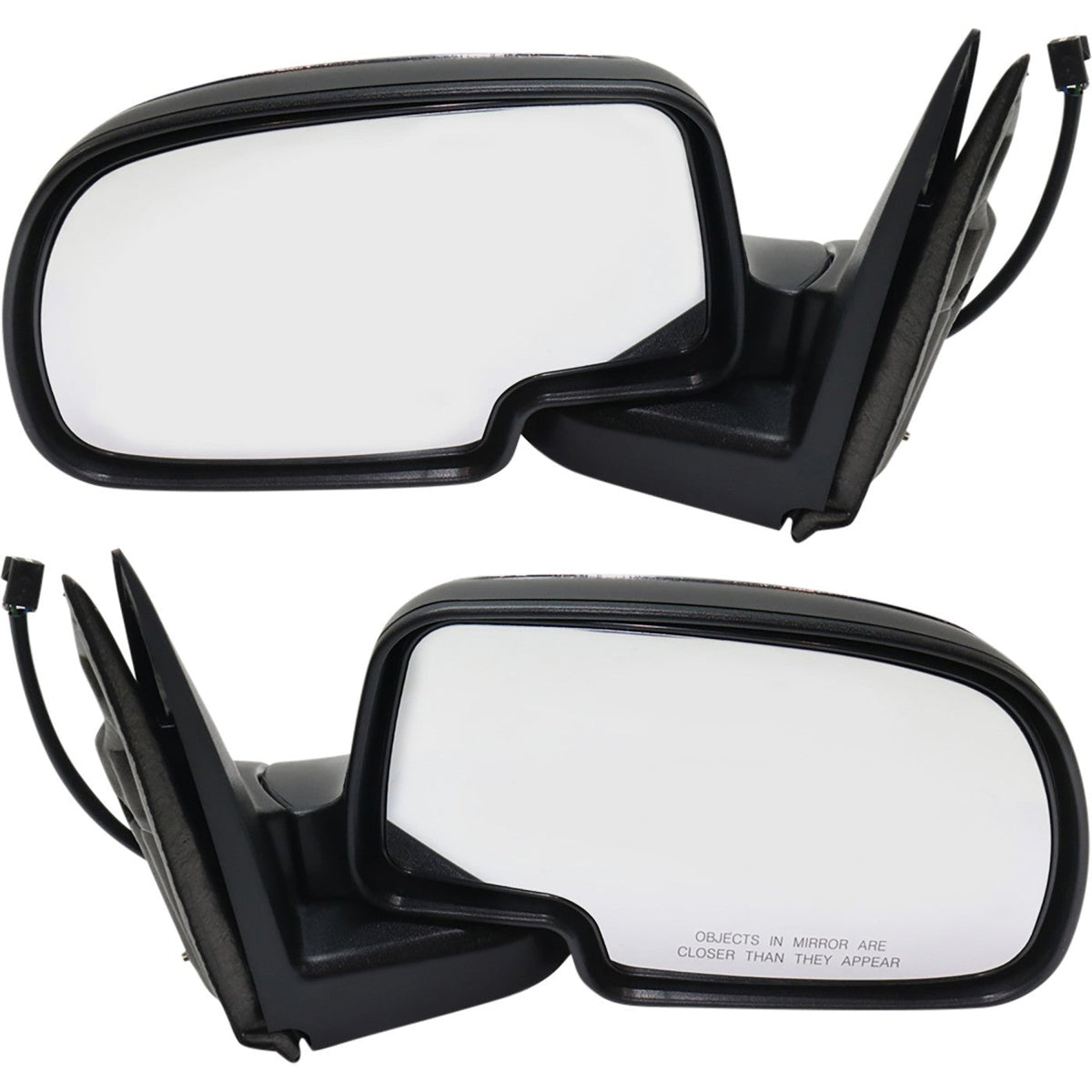 Set of 2 Chrome Power Side View Mirrors for Chevy GMC Truck (1999–2002)