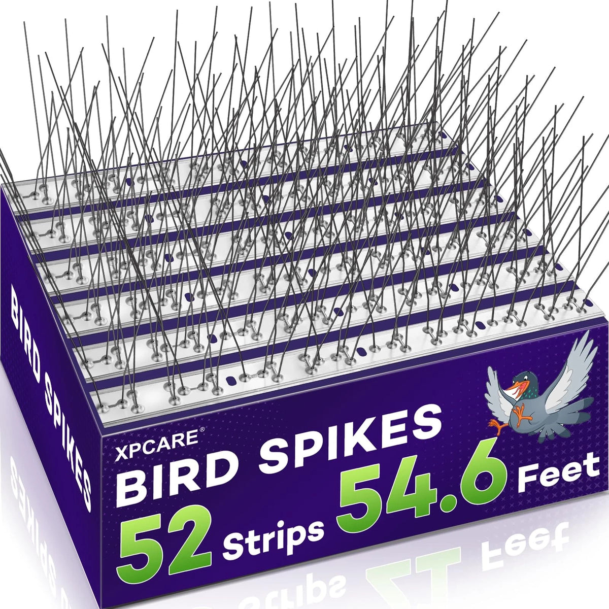 Set of 52 Stainless Steel Bird Spikes for Pigeon Crow Deterrent