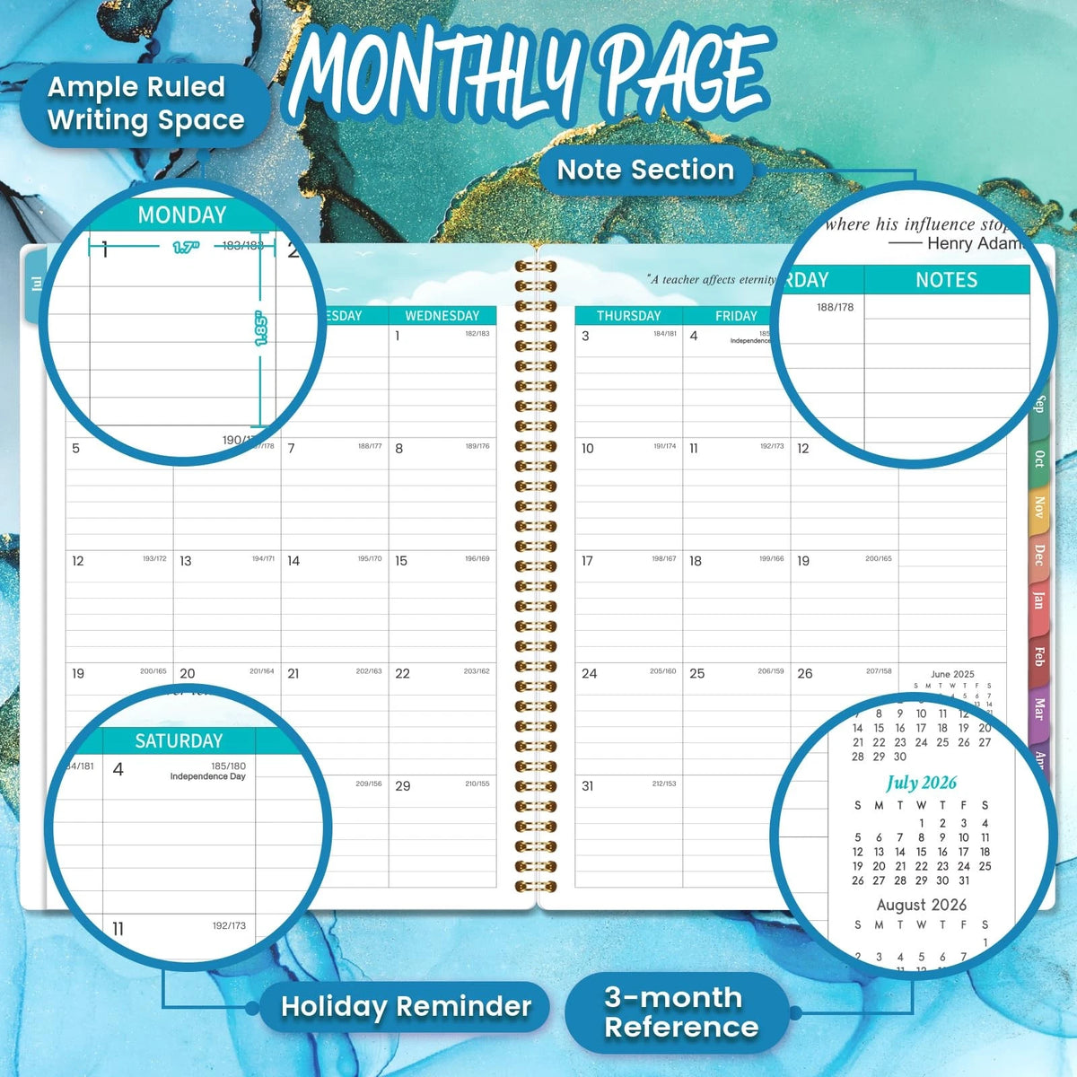Teacher Planner for 2026-2027 (July 2026–June 2027)