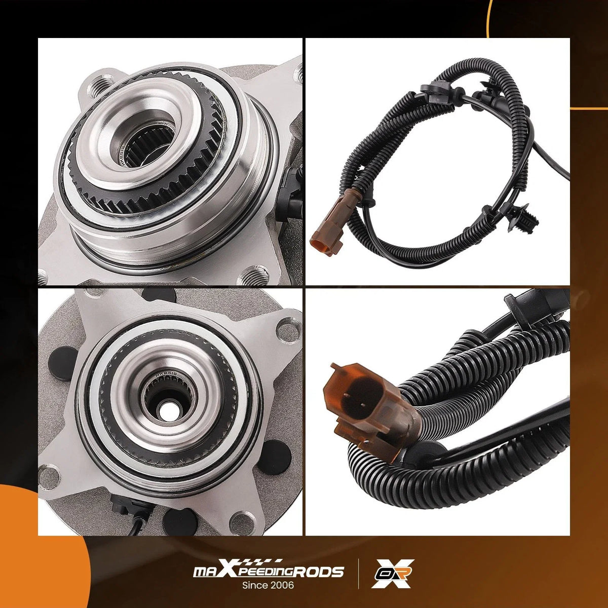 Front LH RH Wheel Hub Bearing Set for Ford F-150 (2018–2020) 4WD 515177 HUB471