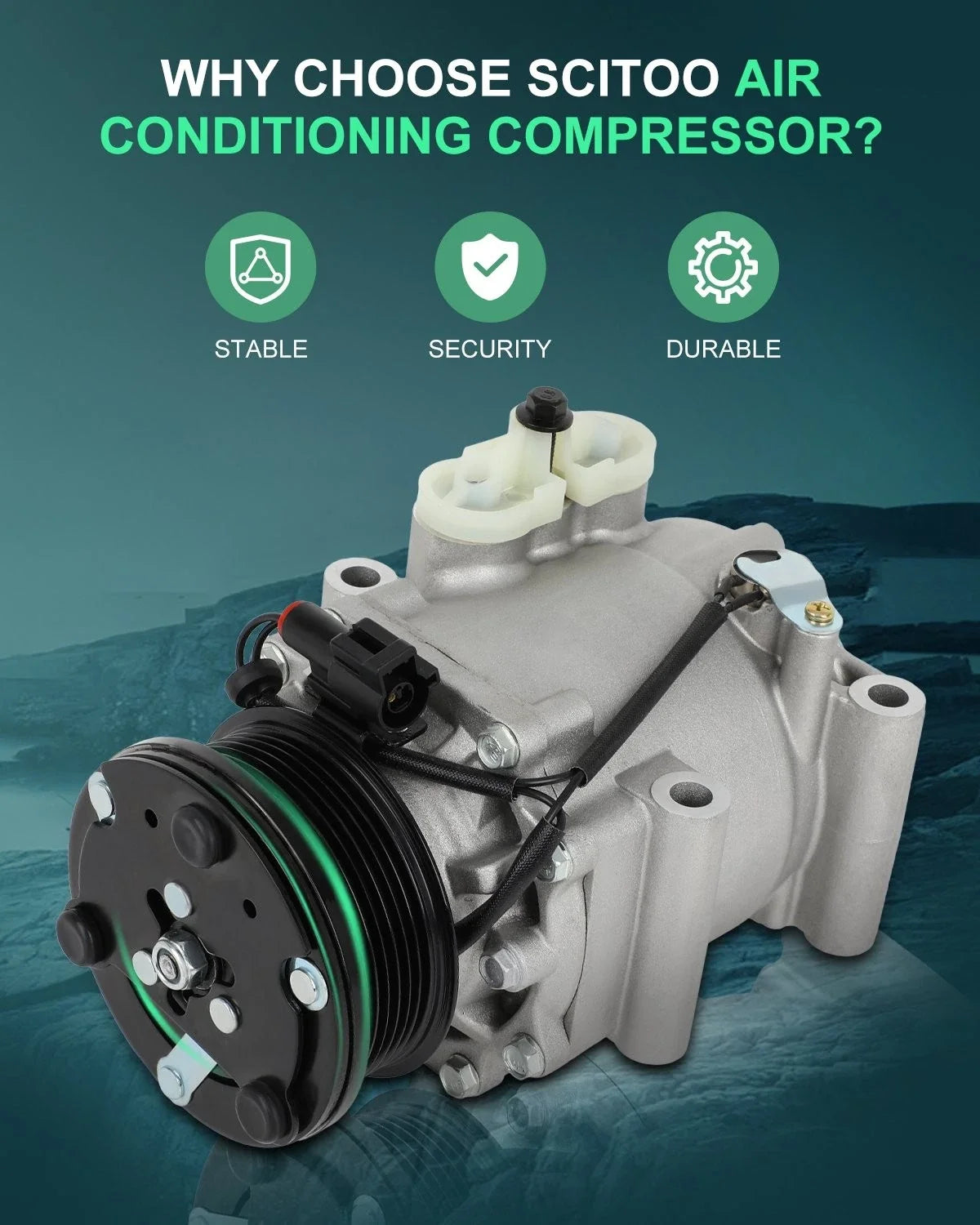 A/C Compressor for Mercury Mariner (2006–2008) & Ford Escape (2005–2008) 6 Groove