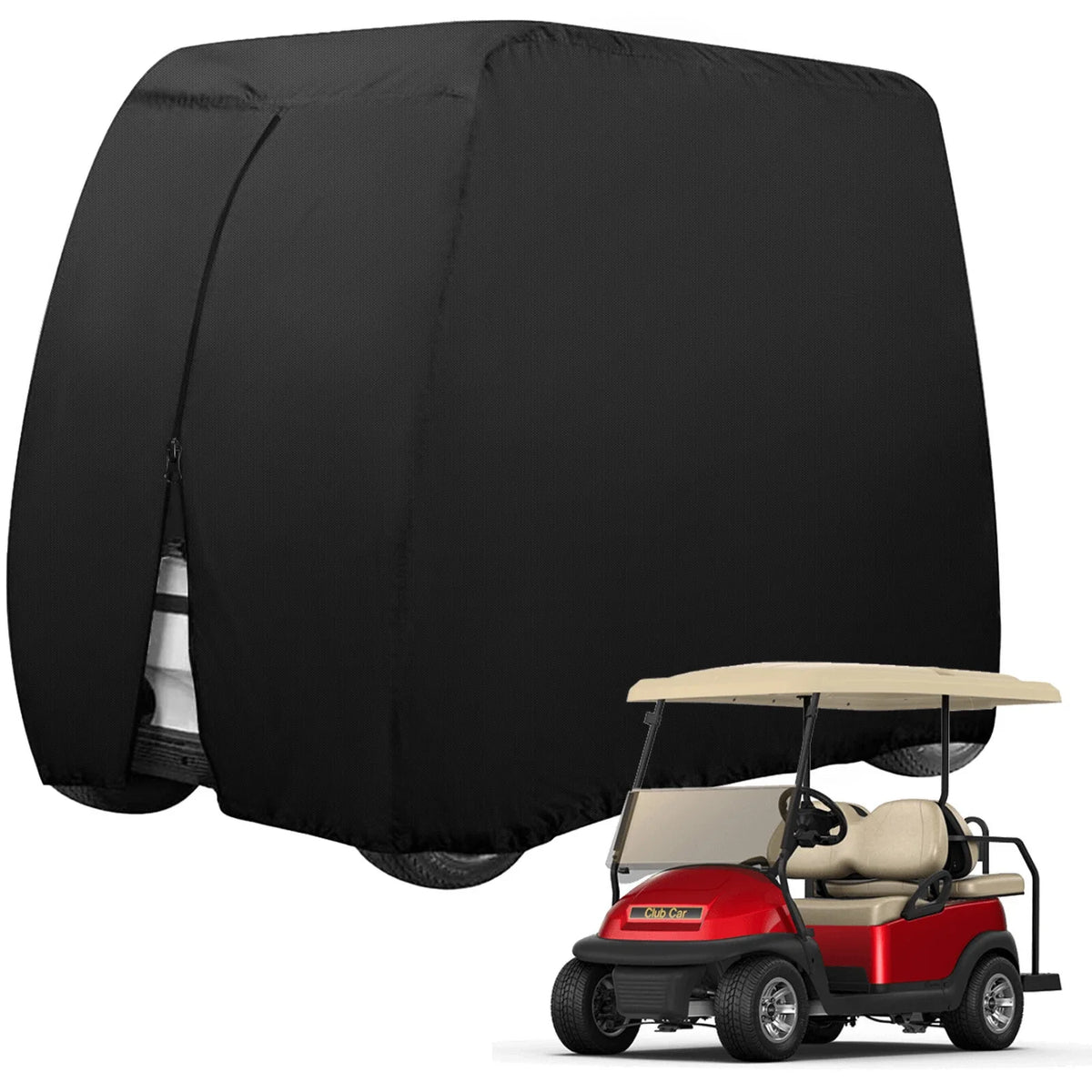 Waterproof Golf Cart Cover for EZ GO, Club Car, Yamaha (4 Passenger)
