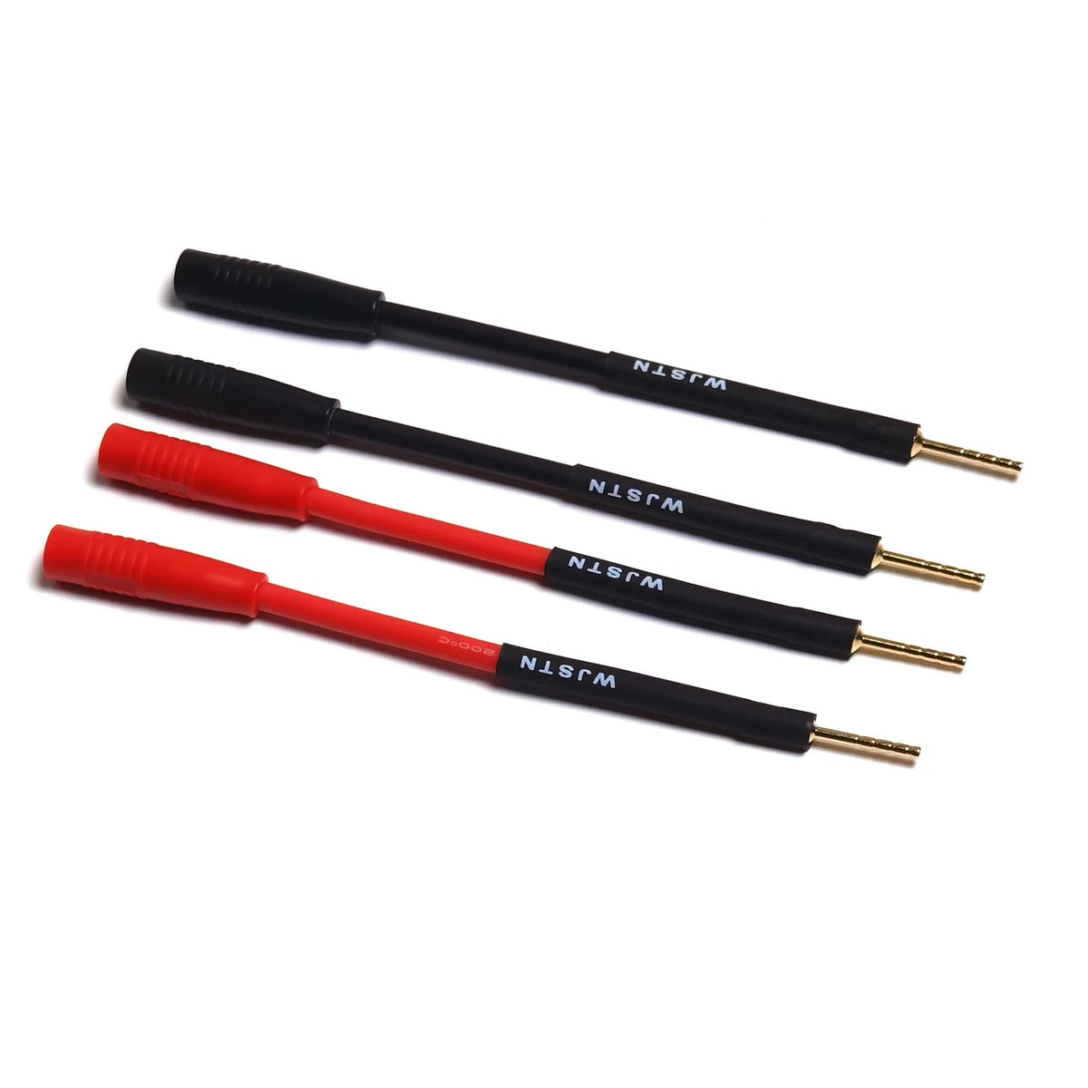 Set of 4 Pin Plug to Banana Female Adapters (2 Red, 2 Black)
