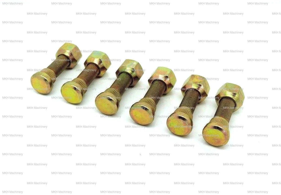 Front Wheel Stud & Nut Set of 6 for Case 395 495 595 695 795 895 995