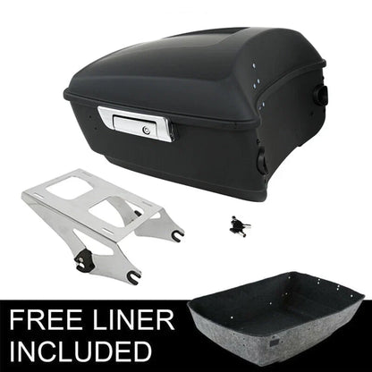 Matte Black King Trunk Mount Rack for Harley Touring Road Glide (2014–2026)