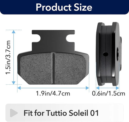 2 Pair of Rear Brake Pads for Tutto