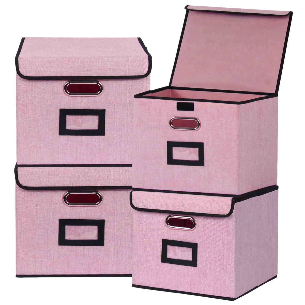 Large Square Storage Bin with Lid for Organizing (No Part Numbers)
