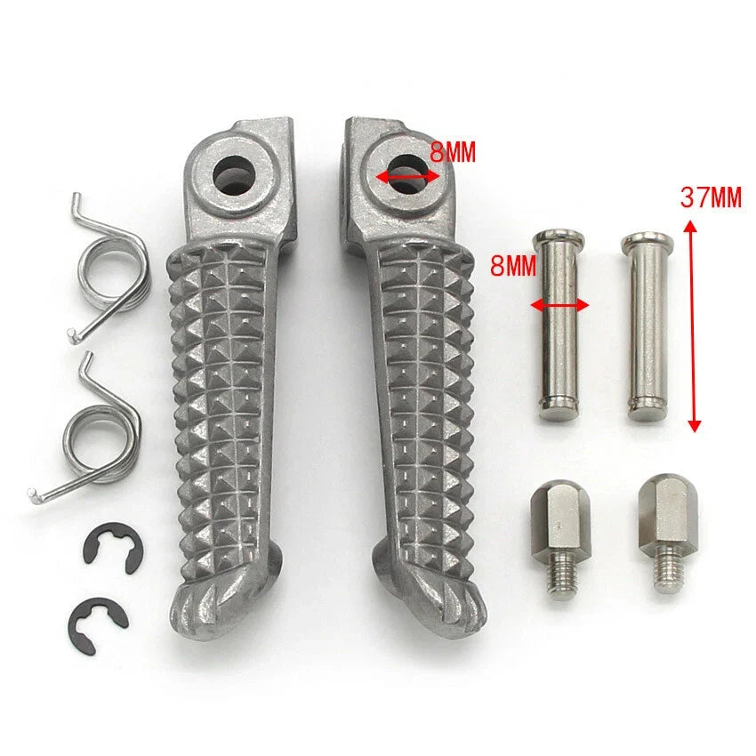 Silver Front Footrest Pegs for Yamaha YZF-R1 (2002–2023)
