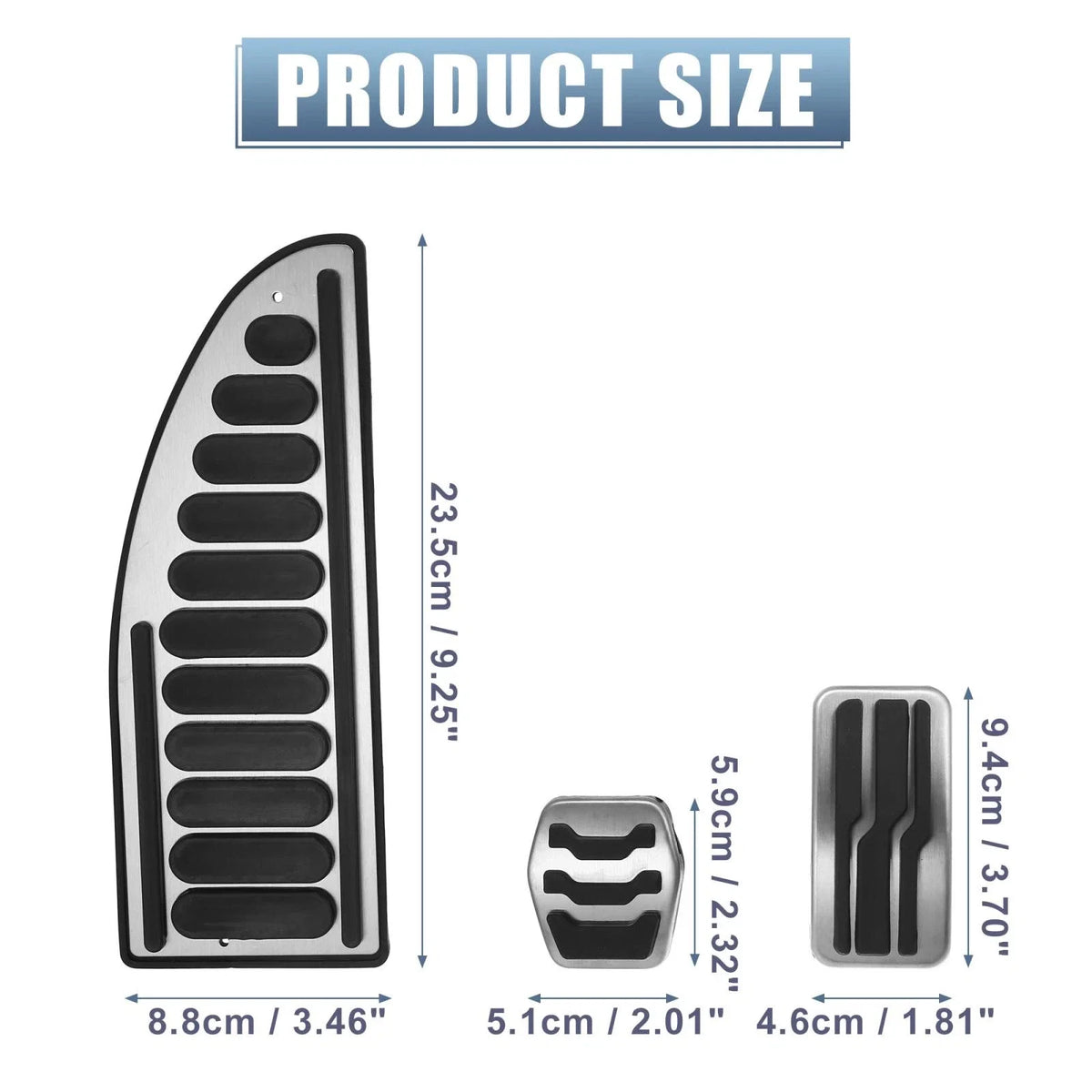 Anti Slip Clutch Brake Gas Accelerator Pedal Cover Kit for Ford 