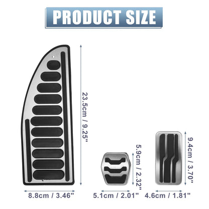 Anti Slip Clutch Brake Gas Accelerator Pedal Cover Kit for Ford 
