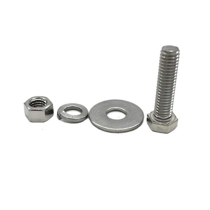 Set of 10 Stainless Steel Hex Head Screws Bolts Nuts for Automotive Use