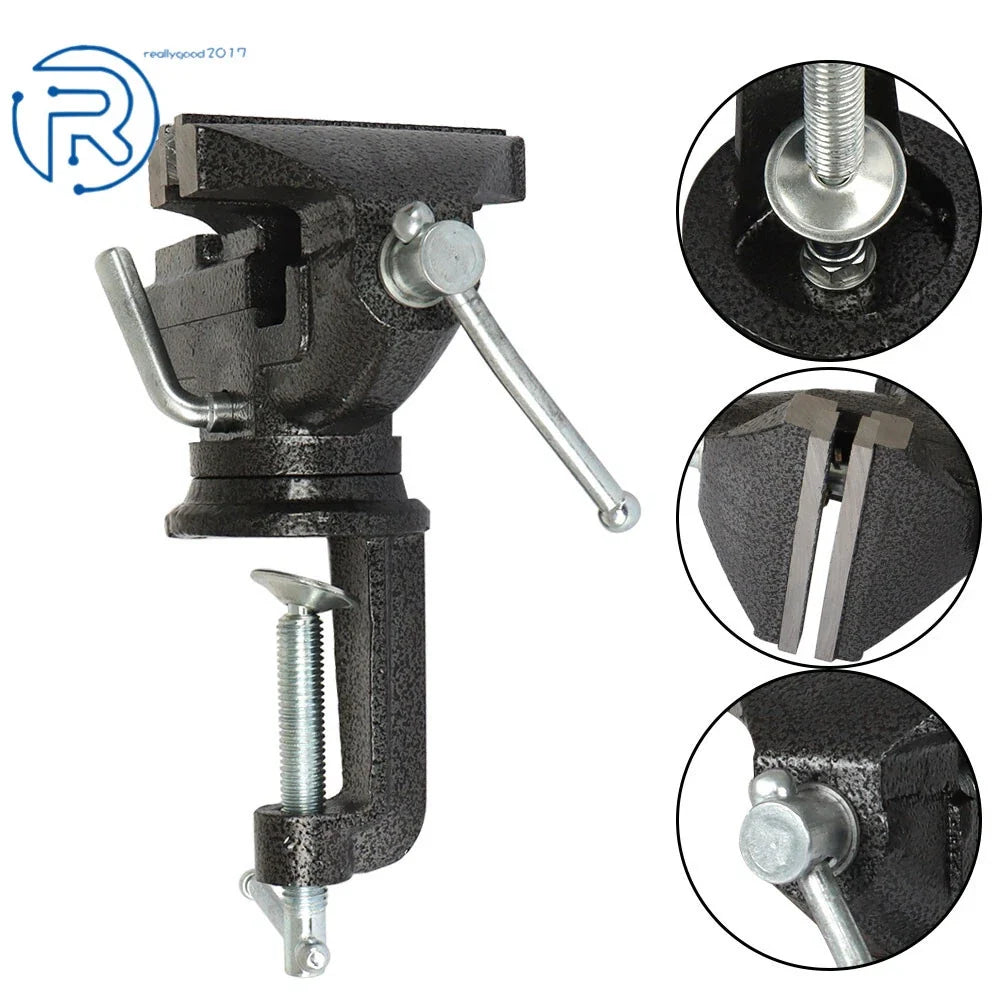 80mm Anvil Portable 360º Swivel Base Work Bench Table Top Vice Vise