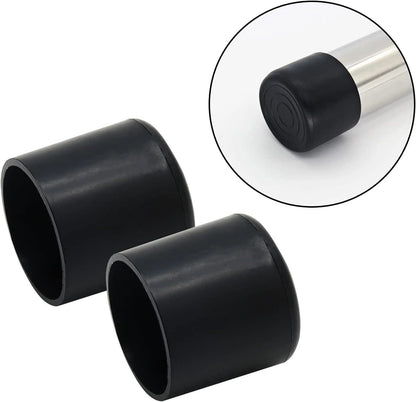 24X Rubber Chair Leg Tips Caps 1 Inch for Table and Chair - Black