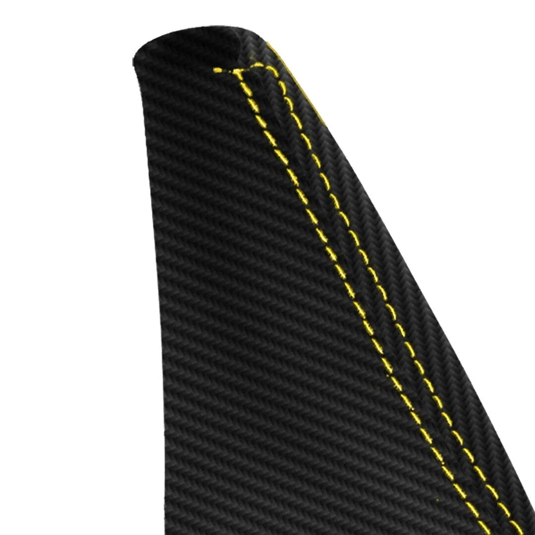 E Brake Boot Cover for Ford Escape (2005–2007) Yellow Stitch PVC Carbon