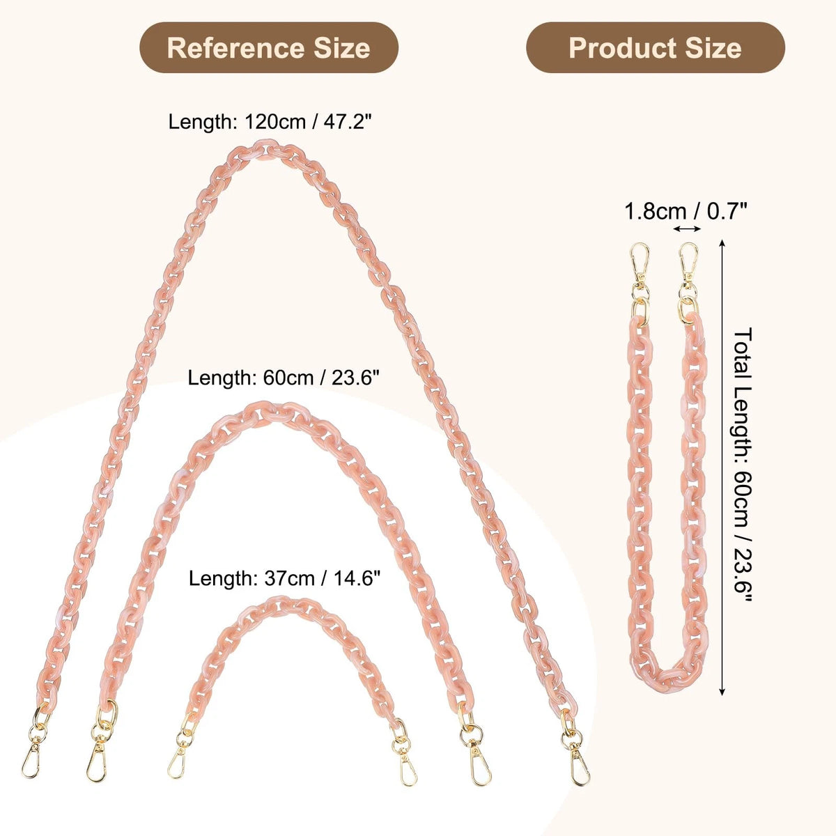 24 Inch Acrylic Purse Strap for Handbags (No Known Part Numbers)