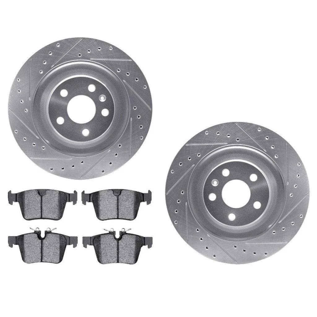 Rotor Set for Polestar 2 (2022–2024) | Drilled and Slotted | ALX-PAU-DF-7512-27305-CLA3