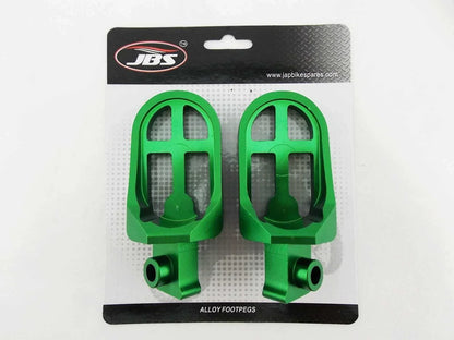 CNC Billet Alloy Foot Pegs for Honda XR70 (1997-2004) -  Green Footrests