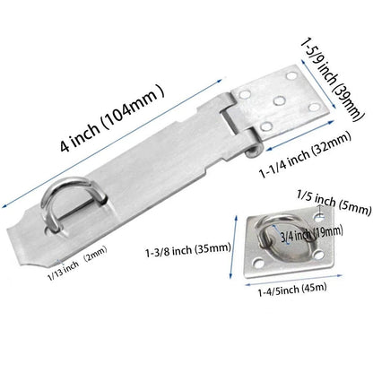 4 Inch Stainless Steel Padlock Hasp for Door Clasp Lock Latch