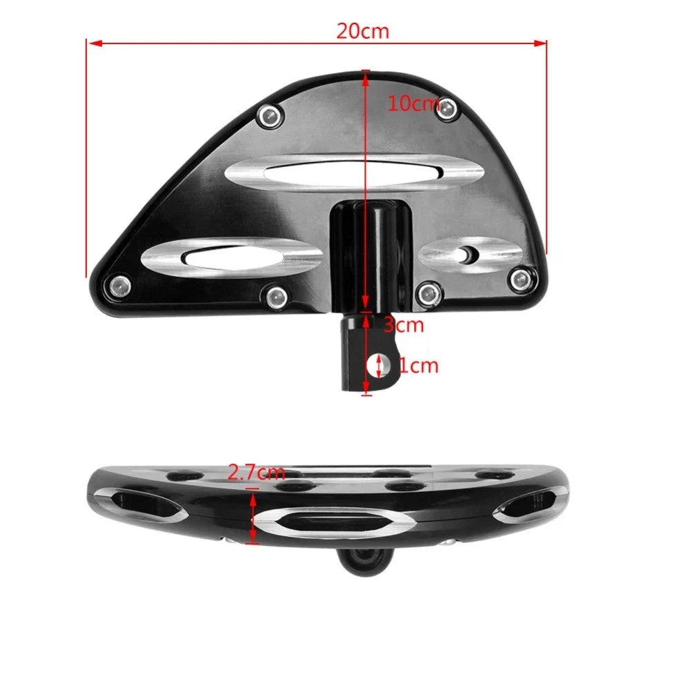 CNC Rear Passenger Floorboards Foot Pegs for Harley Road Street Glide (1993–2023)