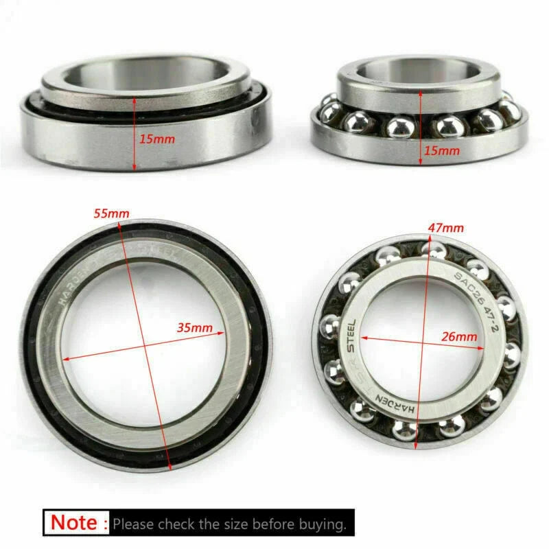 Steering Stem Bearing Seal Kit for Honda VT1300CR FJS400 FJS600 (Universal)