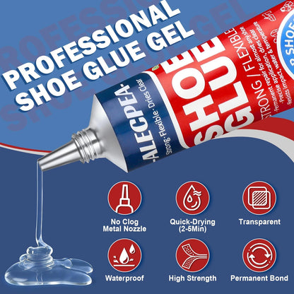2X 30ML Clear Shoe Glue for Repairing Soles