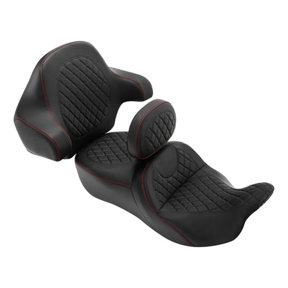 Seat & Backrest Pad for Harley Touring Street Glide (2014–2023)
