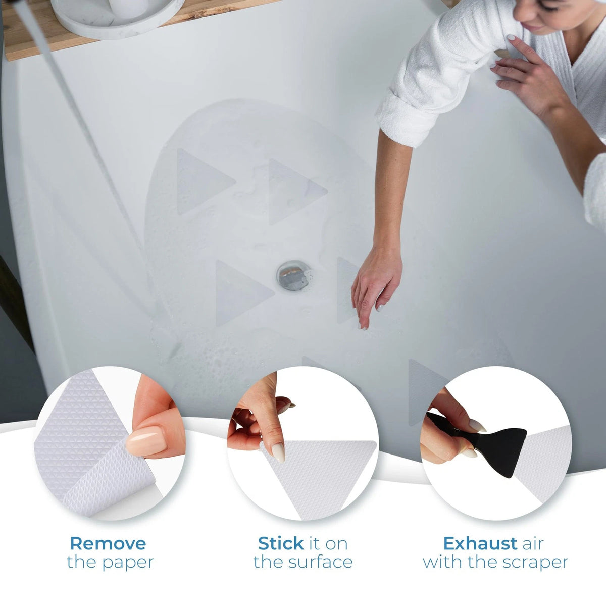 24 PCS Anti Slip Shower Stickers for Safety (No Specific Years)