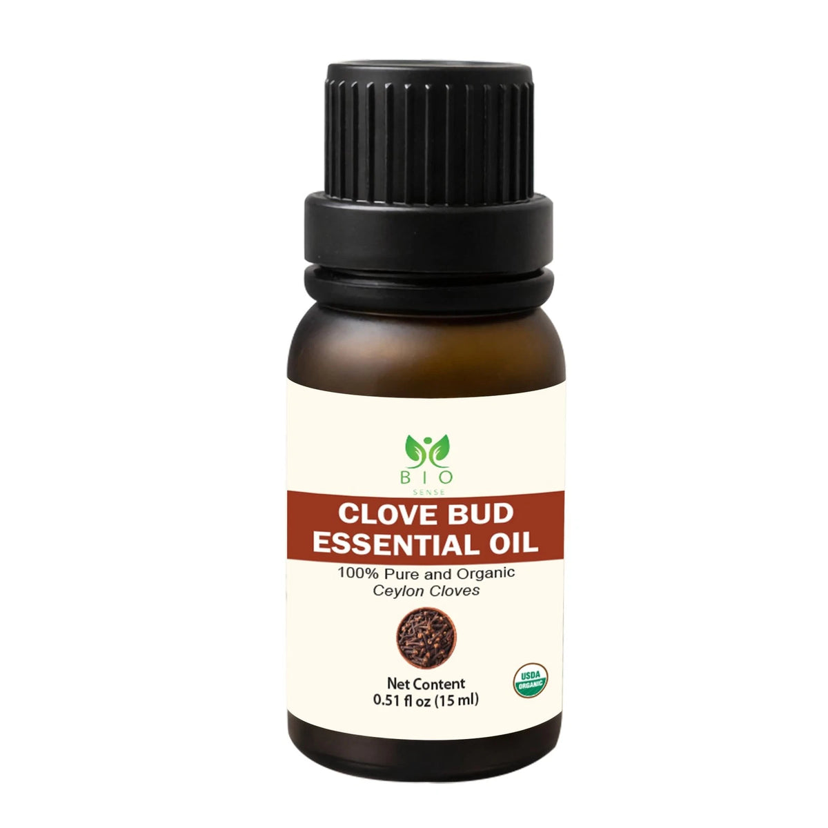 Ceylon Organic Clove Bud Essential Oil 0.51 Fl Oz (Pack of 1)