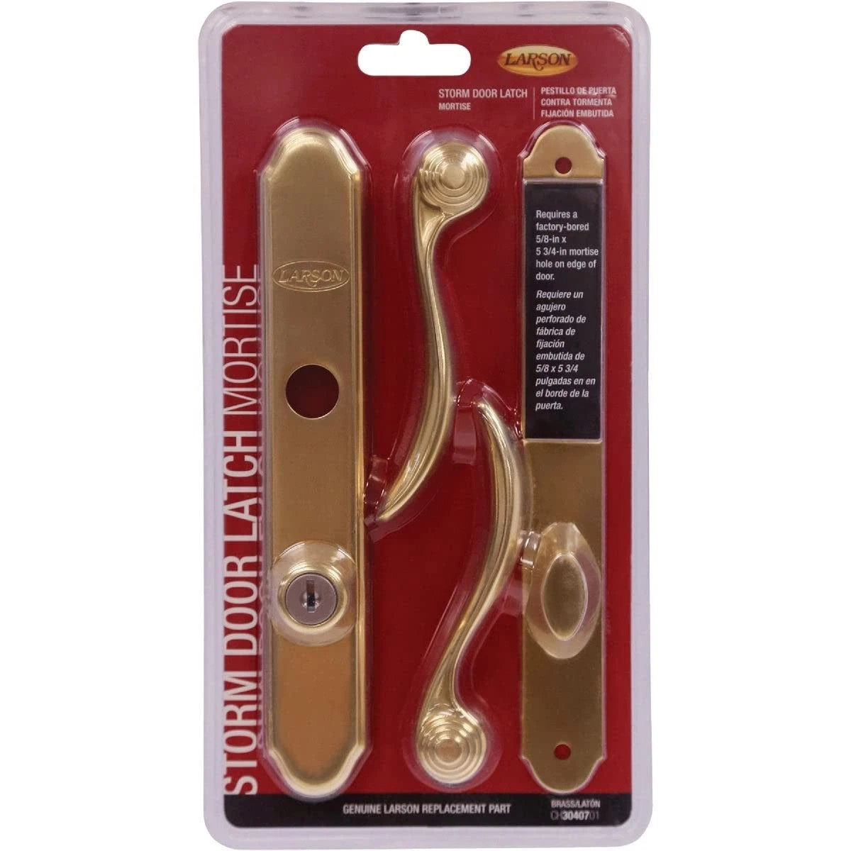Revere Mortise Brass Handle Set for Larson Storm Door