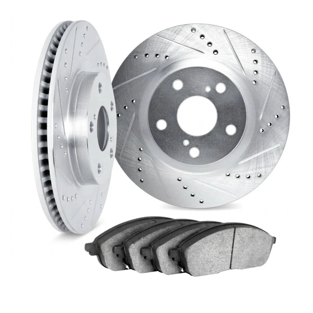 Brake Set Front for Volvo S90 (2017–2019) | Vented | Drilled & Slotted | ALX-PAU-DF-7502-27056-CLA2
