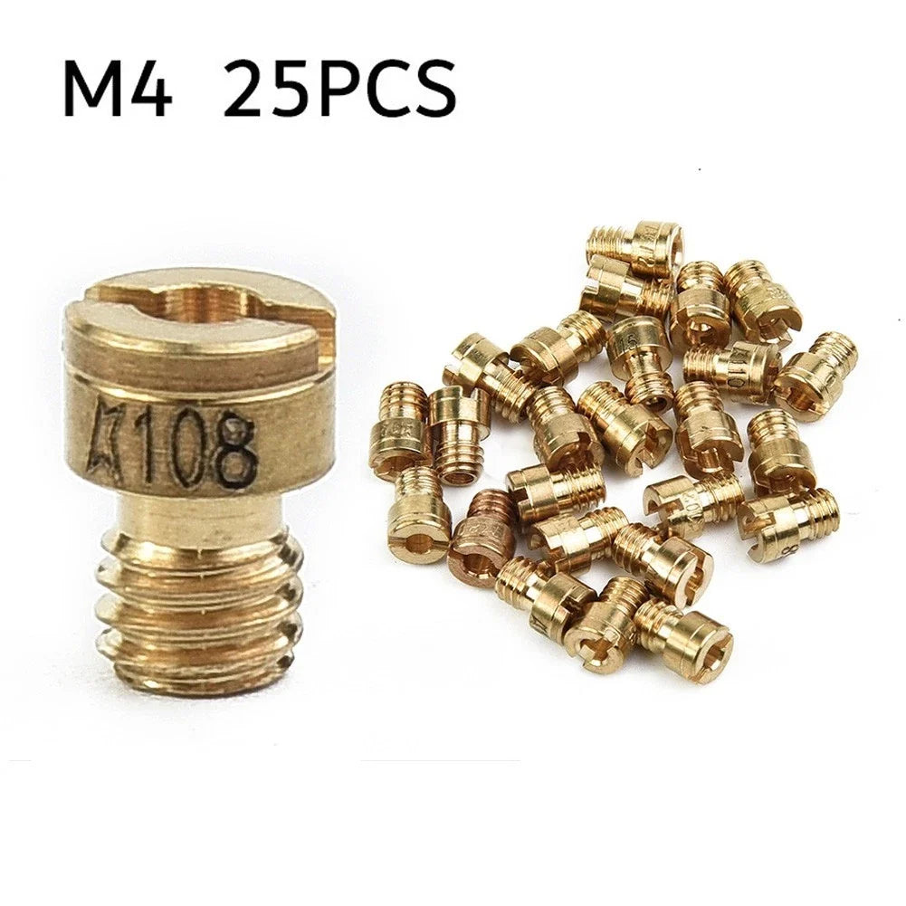 25x M4 Carburetor Jets 55-115 for Puch Maxi/Bing/Hercules (4mm Jet Set)