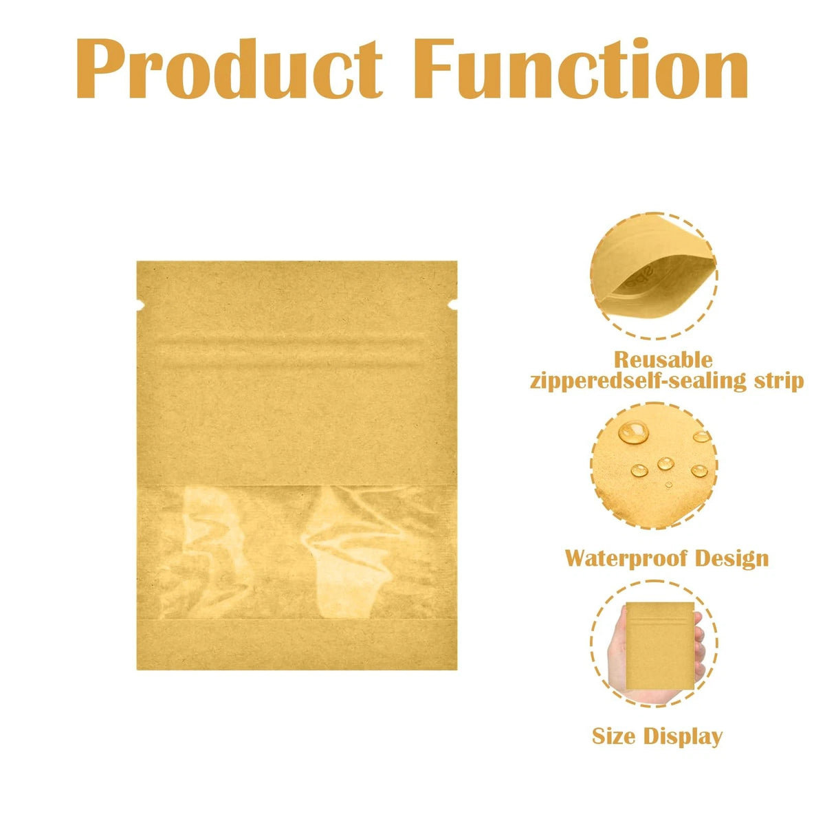 2X Resealable Seed Bags 2.8×3.5 in for Various Uses (Pack of 160)