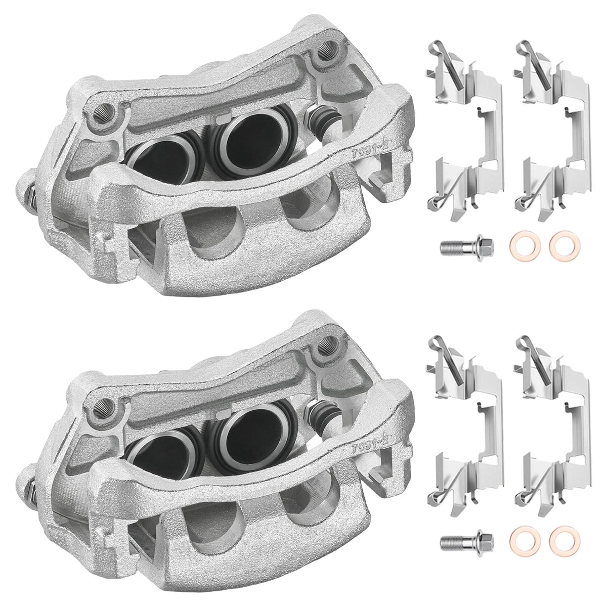 Set of 2 Front Brake Calipers w/ Bracket for Infiniti JX35 (2013–2013)