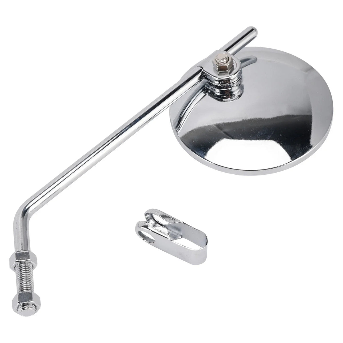 Pair of 4" Chrome Clamp-On Mirrors for Honda Chopper Bobber (Vintage)