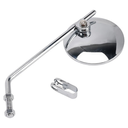 Pair of 4" Chrome Clamp-On Mirrors for Honda Chopper Bobber (Vintage)