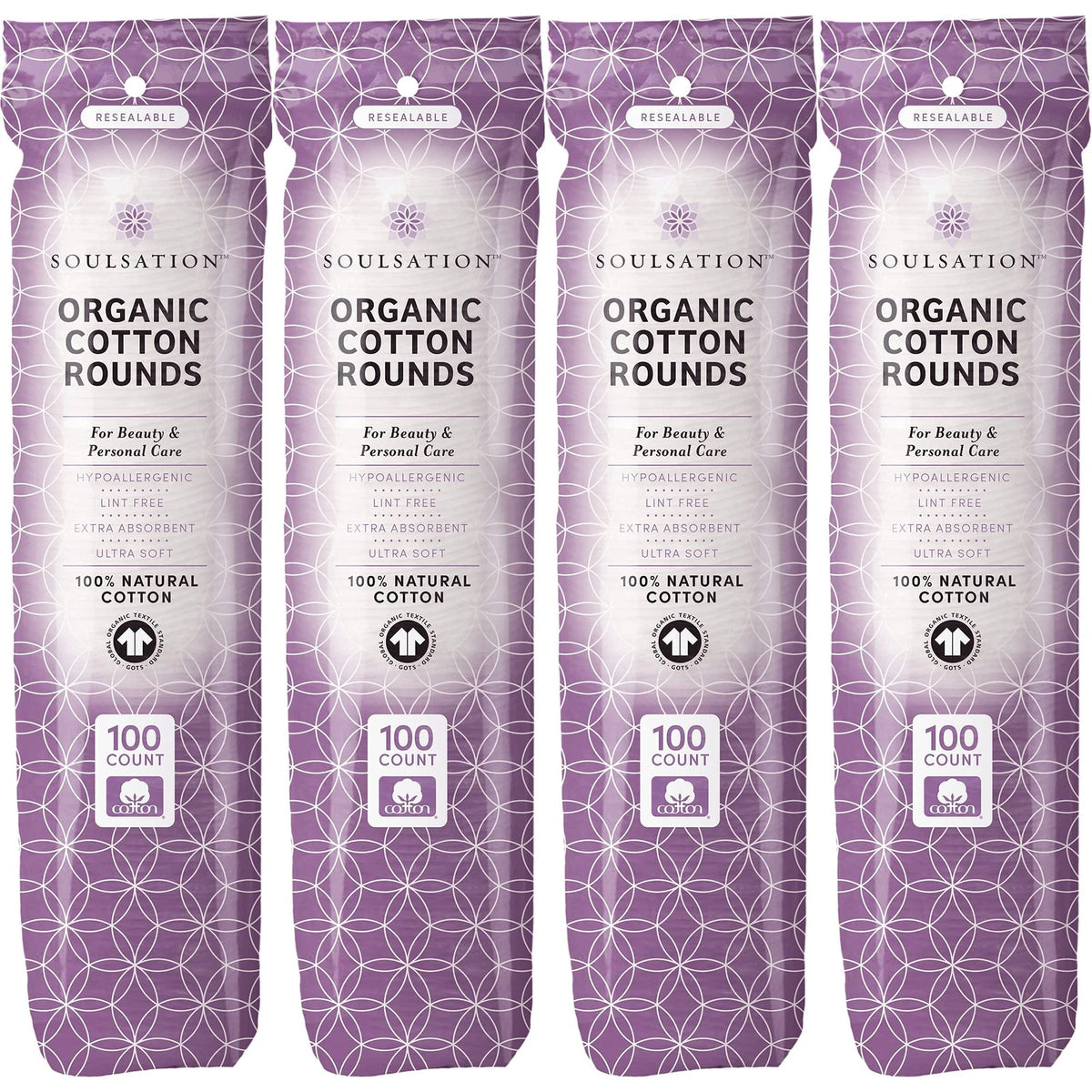 400 Count Organic Cotton Rounds for Makeup Removal