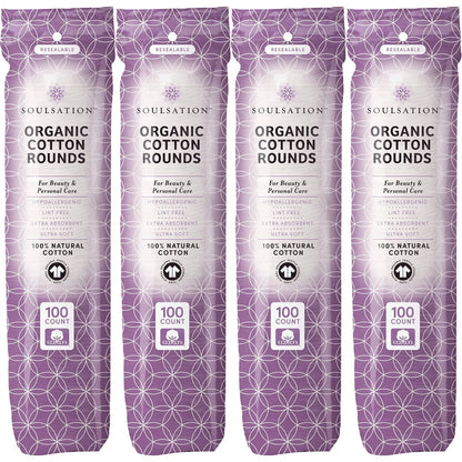 400 Count Organic Cotton Rounds for Makeup Removal