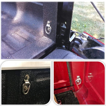 6 Pack D Rings Tie Down Anchors Hooks for Trailer Truck Bed 1/4"
