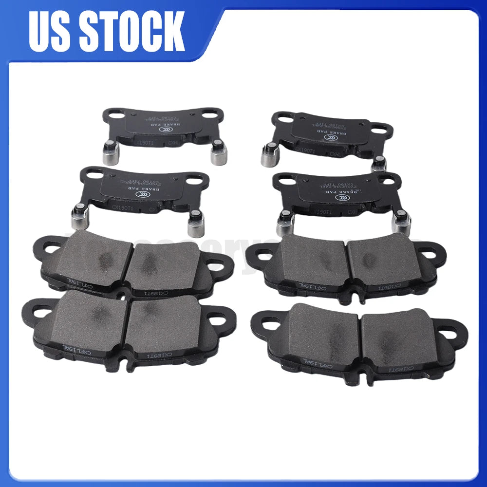 8PCS Brake Pad Set for Porsche Cayenne (2019–2025) 9Y0698151R, 9Y0698151A