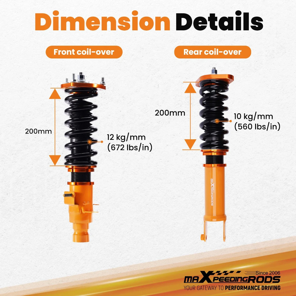Adjustable Coilover Suspension Kit for Infiniti M35x M45x G35x G37x (2006–2013)