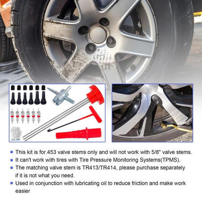 Quick Change Tire Valve Tool Kit for Universal Use
