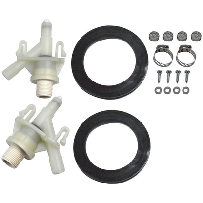 2X Water Valve Kit with Flush Ball Seal for Dometic