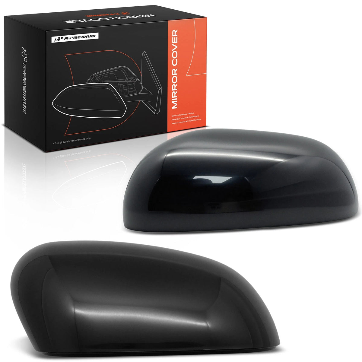 Set of 2 Mirror Cover Caps for Kia Soul (2020–2025) 87616-K0010, 87626-K0010