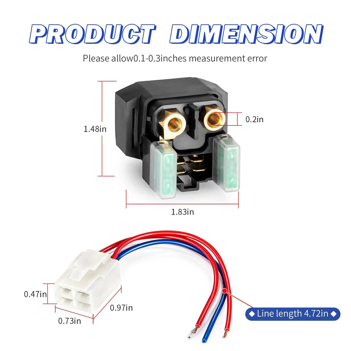Starter Solenoid Relay for Yamaha TTR90