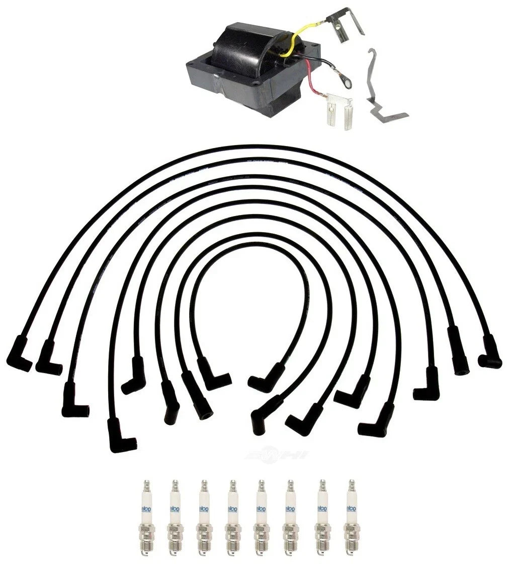 Ignition Wires & Spark Plugs Kit for Chevy C20 K20 Suburban V8 (1973–1991)