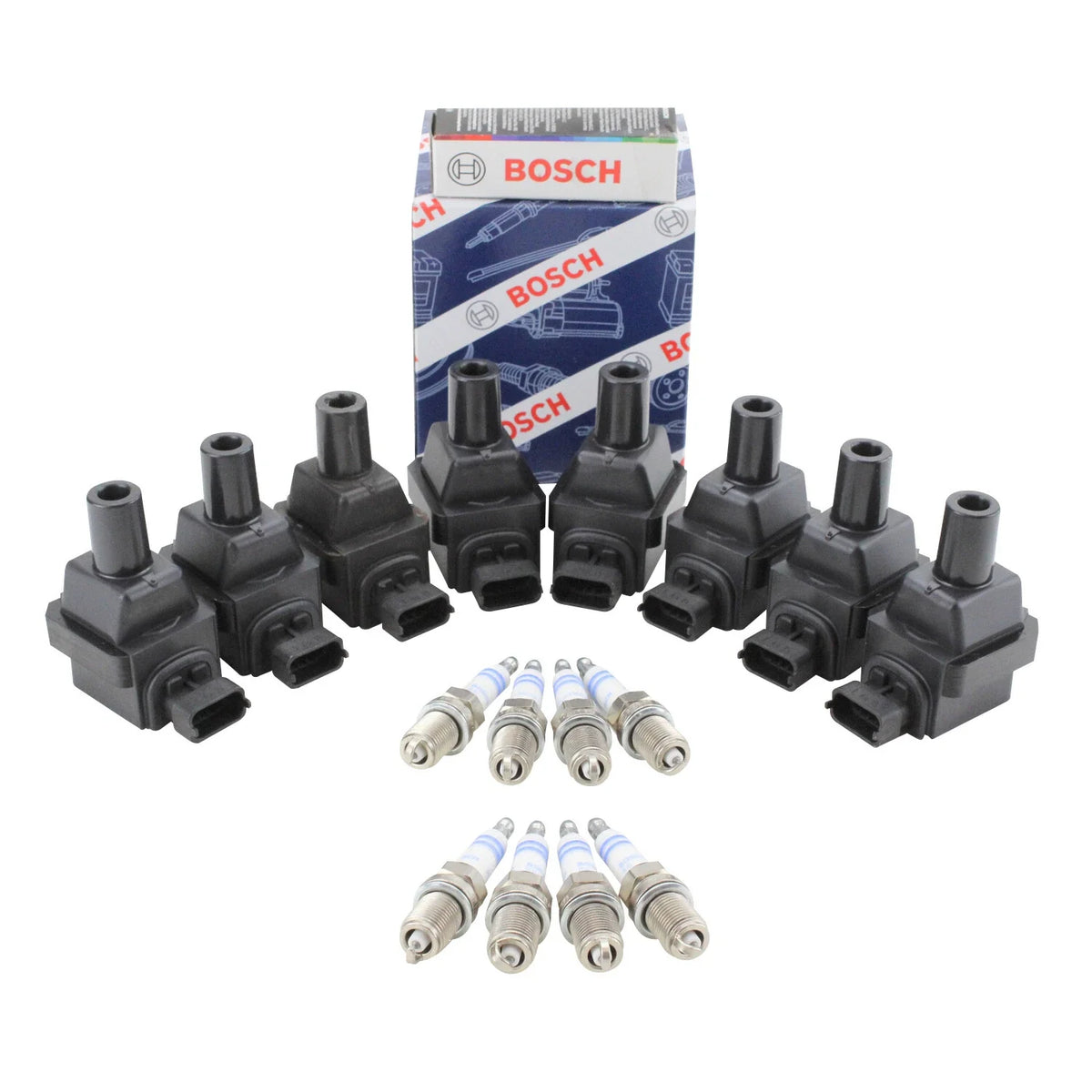 Set of 8 Ignition Coils & 8 Spark Plugs for Mercedes W129 W140 W210 V8